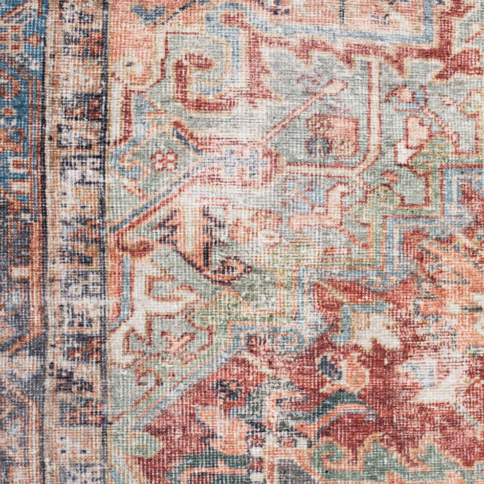 Bergen Vintage Medallion Area Rug, Multi, 5'x7'6"