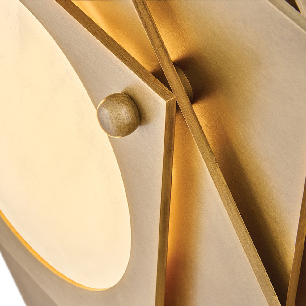 Fredrick Ramond Claude Medium Led Flush Mount, Heritage Brass
