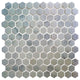 Carrarameshed Hexagon Mosaic Tile, 12"x12", Set of 10