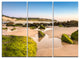 "Green Rocky Seashore at Norah Head" Metal Wall Art, 3 Panels, 36"x28"