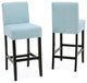 GDF Studio Peterborough Counter Stool, Set of 2, Light Blue Fabric