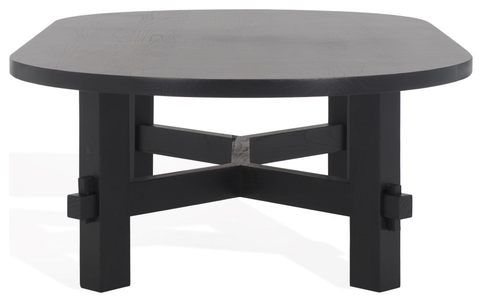 Safavieh Couture Tabytha Elm Wood Coffee Table, Black