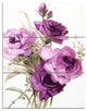 "Bunch of Purple Flowers" Glossy Metal Wall Art, 3 Panels, 28"x36"