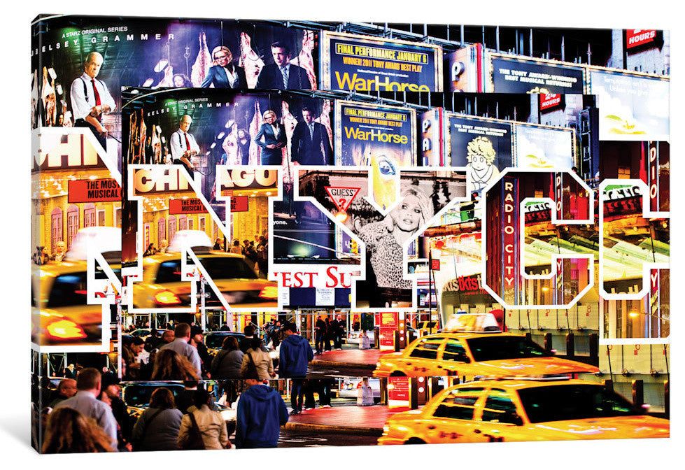 "NYC" by NYC Times Square" by Philippe Hugonnard, 40x26x1.5
