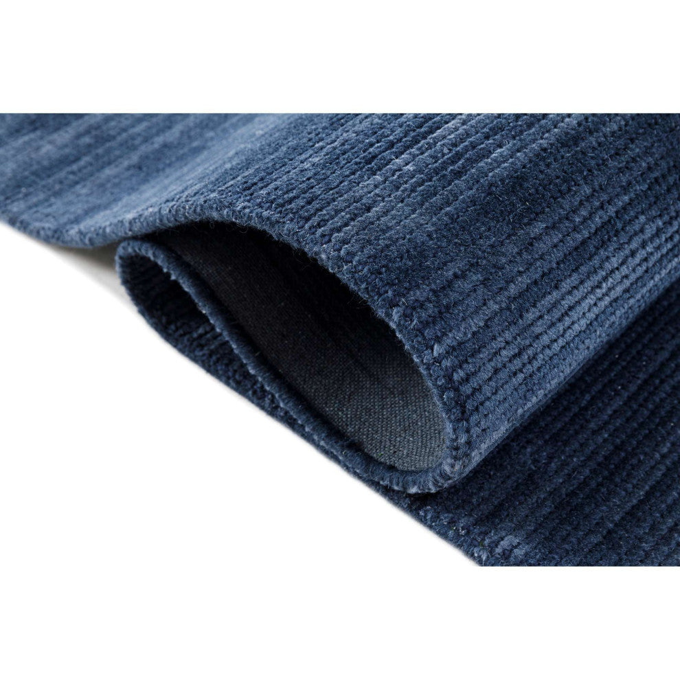 Eva Solid Area Rug, Blue, 8'x10'