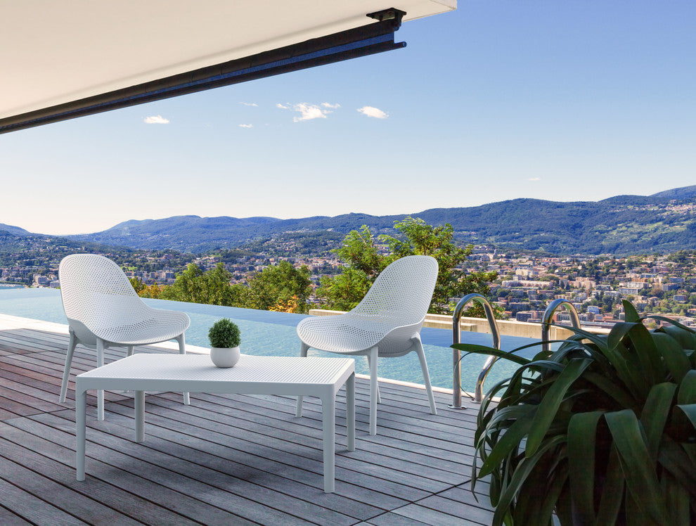 Compamia 39" Sky Lounge Table, White