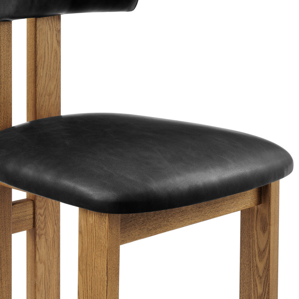 Hailey Dining Side Chair,, Set of 2, Casa Black, Faux Leather