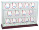 14 Baseball Upright Display Case, Cherry