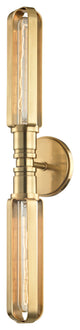 Red Hook 2-Light Wall Sconce, Aged Brass