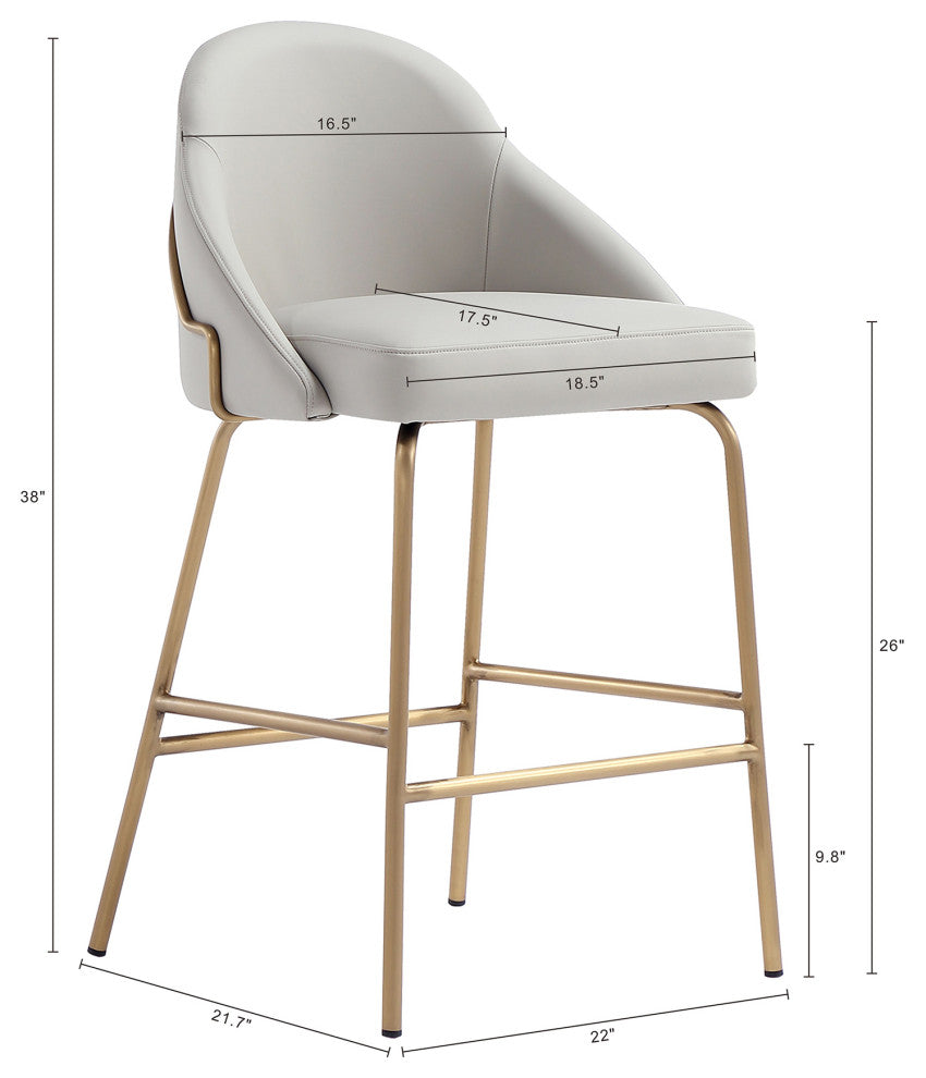 Manhattan Comfort Gracie Counter Stool, Set of 2