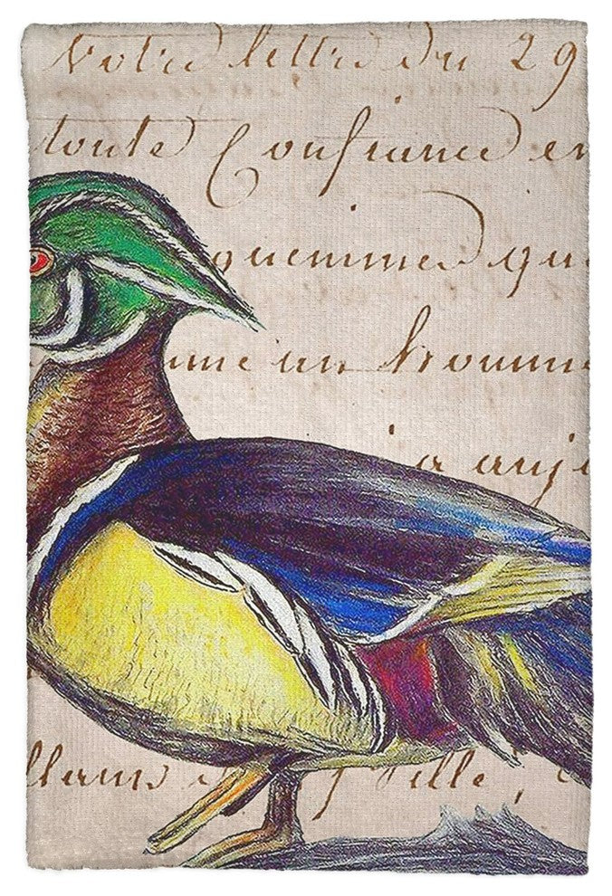Male Wood Duck Kitchen Towel - Two Sets of Two (4 Total)