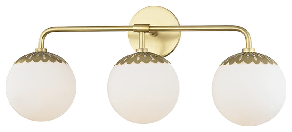 Paige 3-Light Bath Bracket, Aged Brass