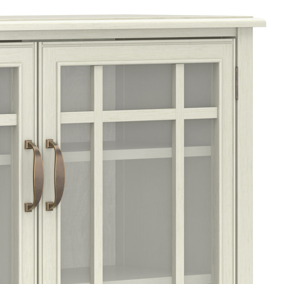 Connaught Solid Wood Tall Storage Cabinet, Antique White