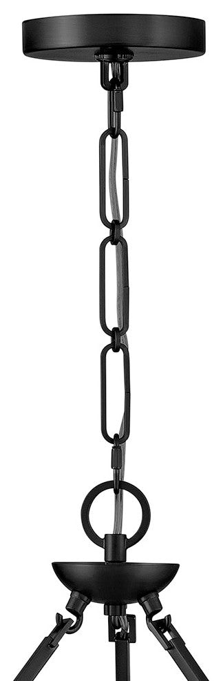 Hinkley Copley Medium Ring Chandelier, Black