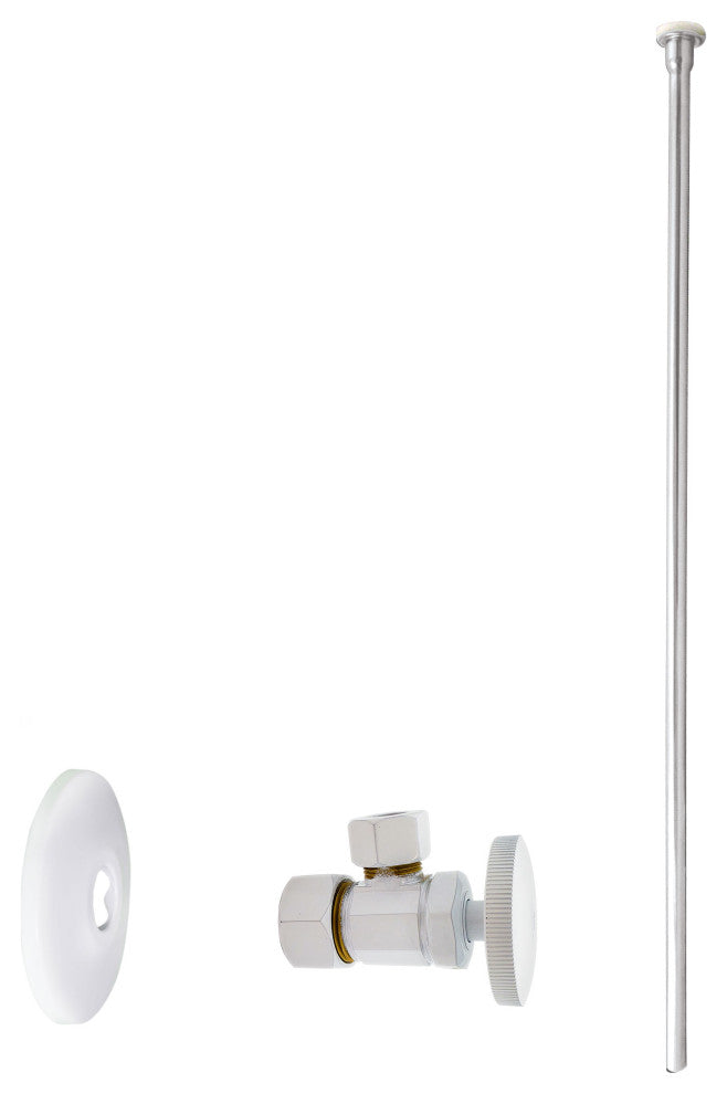 Toilet Kit - 5/8" Od X 3/8" Od X 20" Flat Head In Oil Rubbed Bronze, Powder Coated White