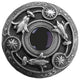 Lily Jeweled Knob, Antique Pewter, Onyx