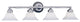 Opal Essence 4-Light Bath Bar, Chrome