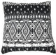Set of Two Aztec Black and White Diamond Accent Square Cushion Covers 18" 2-PCS