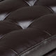 Wide Rectangle Ottoman Bench with Open Bottom in Tanners Brown Tufted Footrest