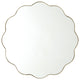 Scalloped Round Mirror With Gold Metal Frame