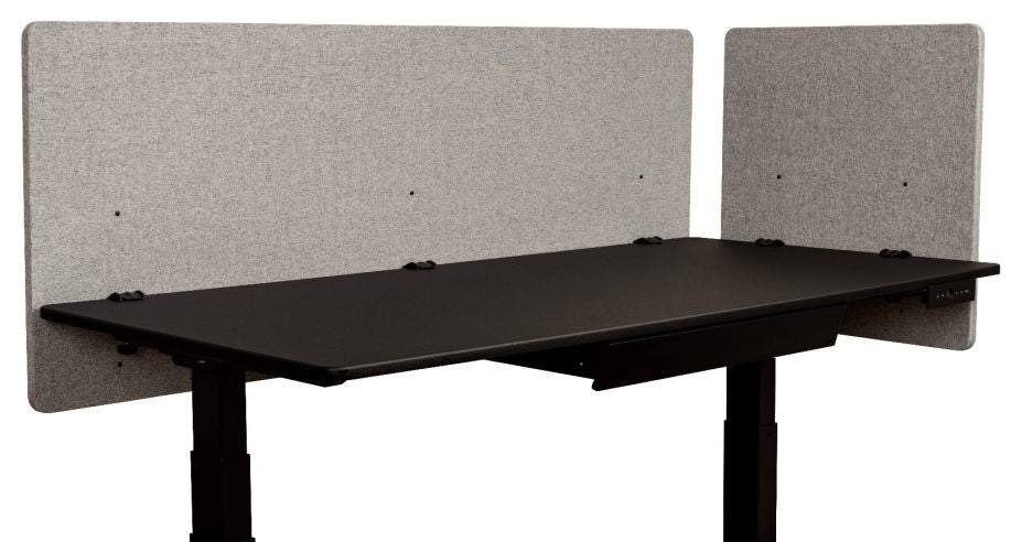 Reclaim 60"x24"Desktop Privacy Panel, Misty Gray