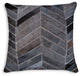 Torino Chevron Pillow, Chocolate, 18"x18"