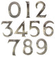 RCH Hardware Brass Modern House Number, 3-Inch, Various Finishes, Antique Nickel
