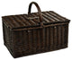 Surrey Picnic Basket For Two, Brown Wicker and London Plaid