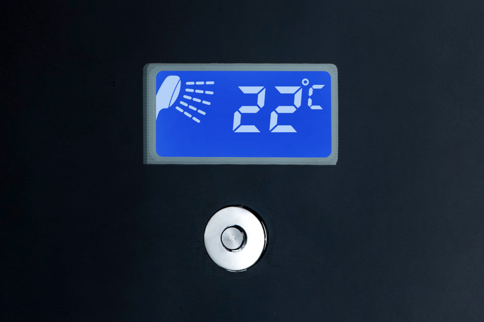 Blue Ocean 52"? Aluminum SPA392B Shower Panel with Rainfall Shower Head