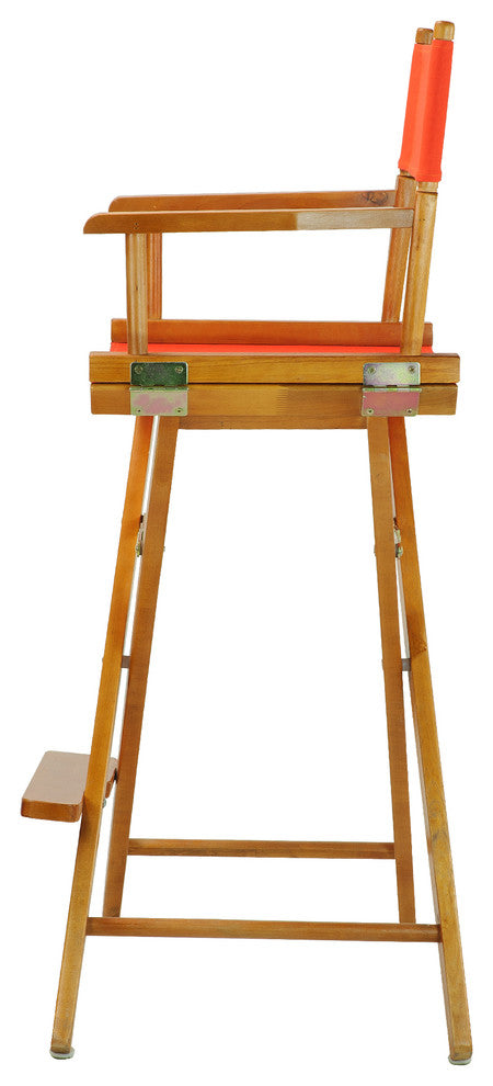 030" Director's Chair Honey Oak Frame-Orange Canvas
