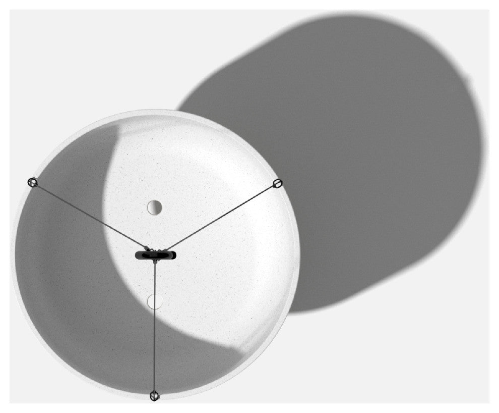 Pure Series Hanging Kona Bowl 14" Planter, White, 2 Pack