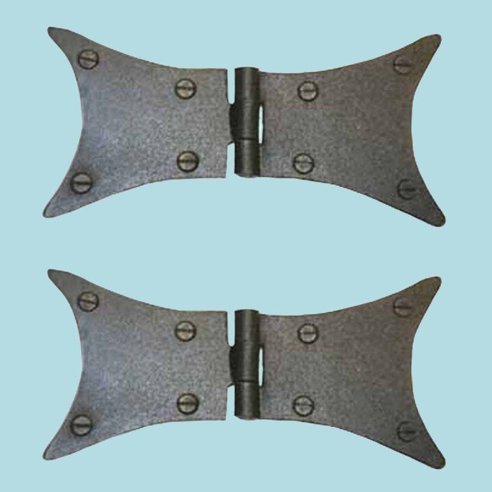 Cast Iron Butterfly Hinge Black Rustproof 180 Degree