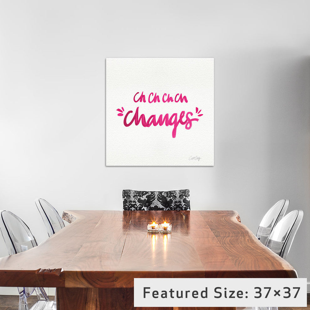"Changes Pink Artprint" by Cat Coquillette, 18x18x1.5