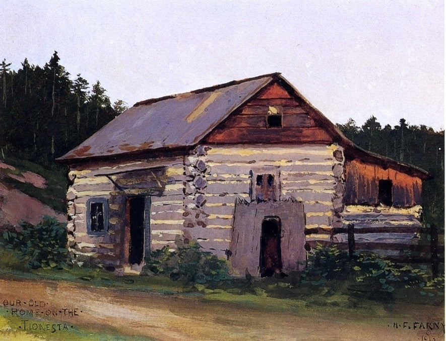 Henry F Farney Our Old  Home on the Tionesta - 21" x 28" Premium Canvas Print