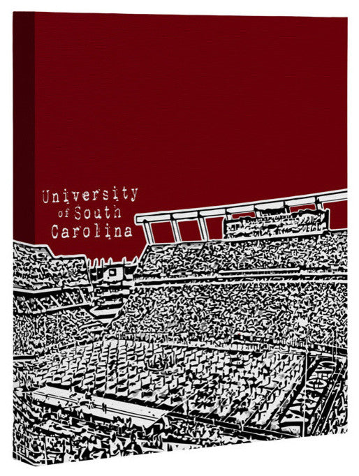 Deny Designs Bird Ave University of South Carolina Dark Red Art Canvas