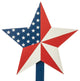 Wooden Patriotic Star Yard Stake, Set of 3