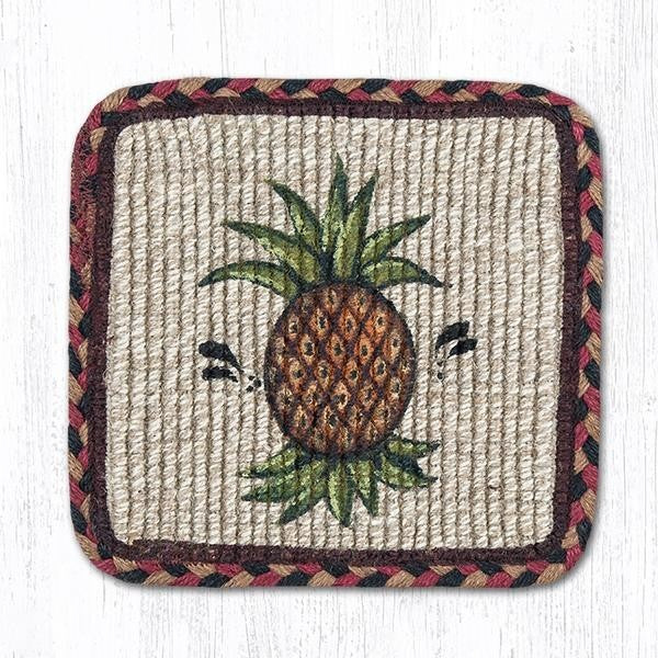 Pineapple Wicker Weave Trivet 9"x9"