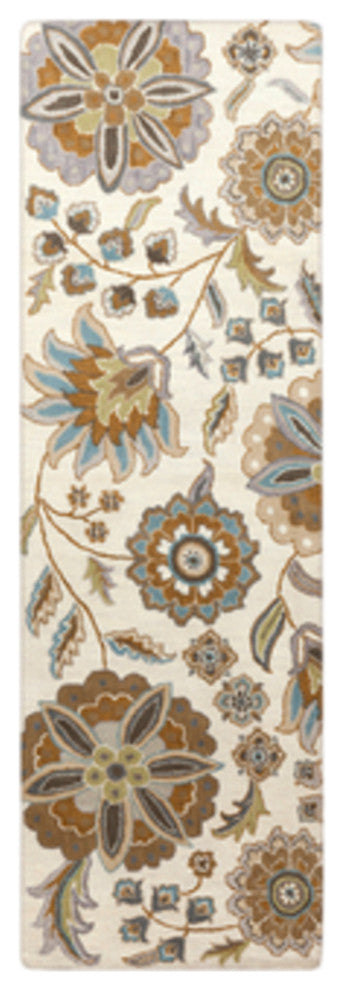 Surya Athena ATH-5017 Transitional Area Rug, Denim, 3' x 12' Runner