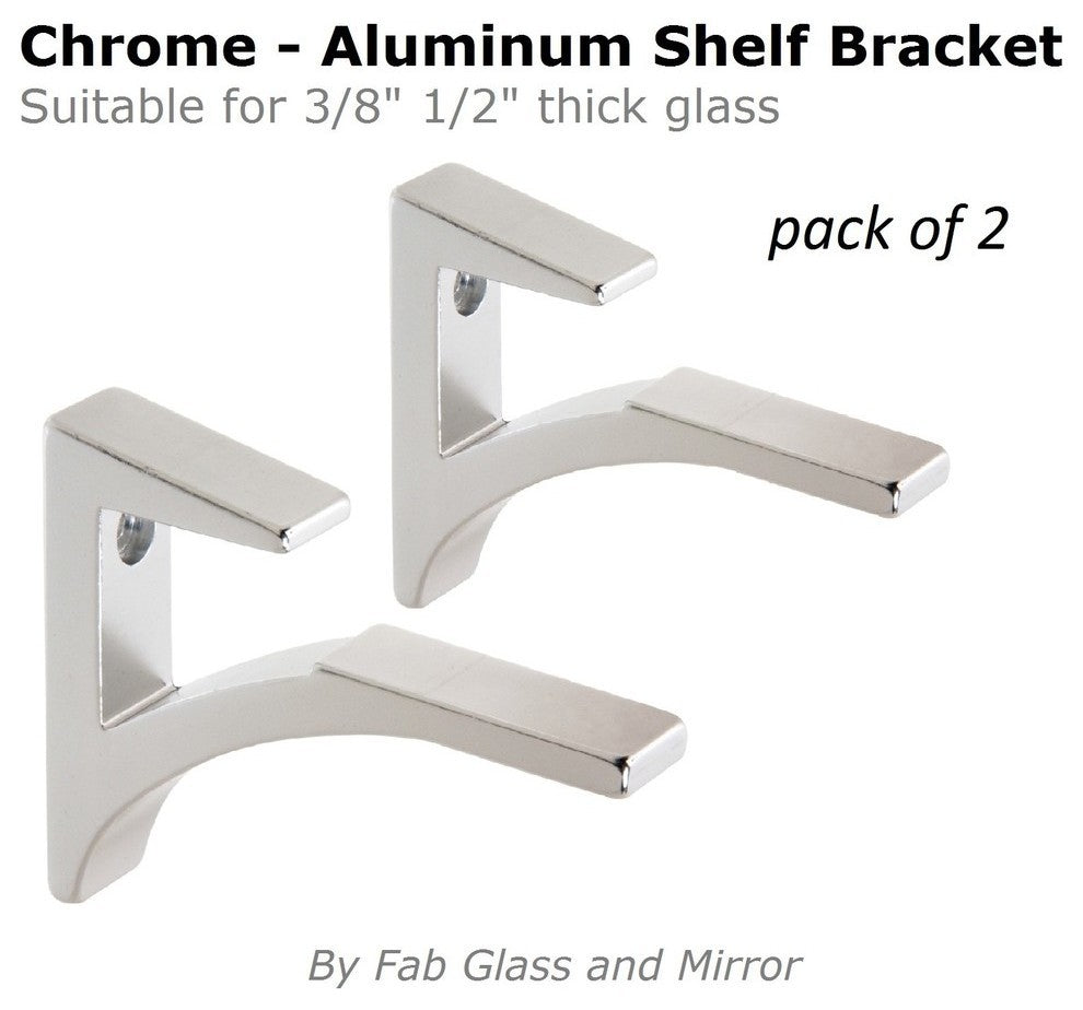 Chrome Aluminium Shelf Bracket