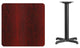 30'' Square Mahogany Laminate Table Top with 22'' x 22'' Table Height Base