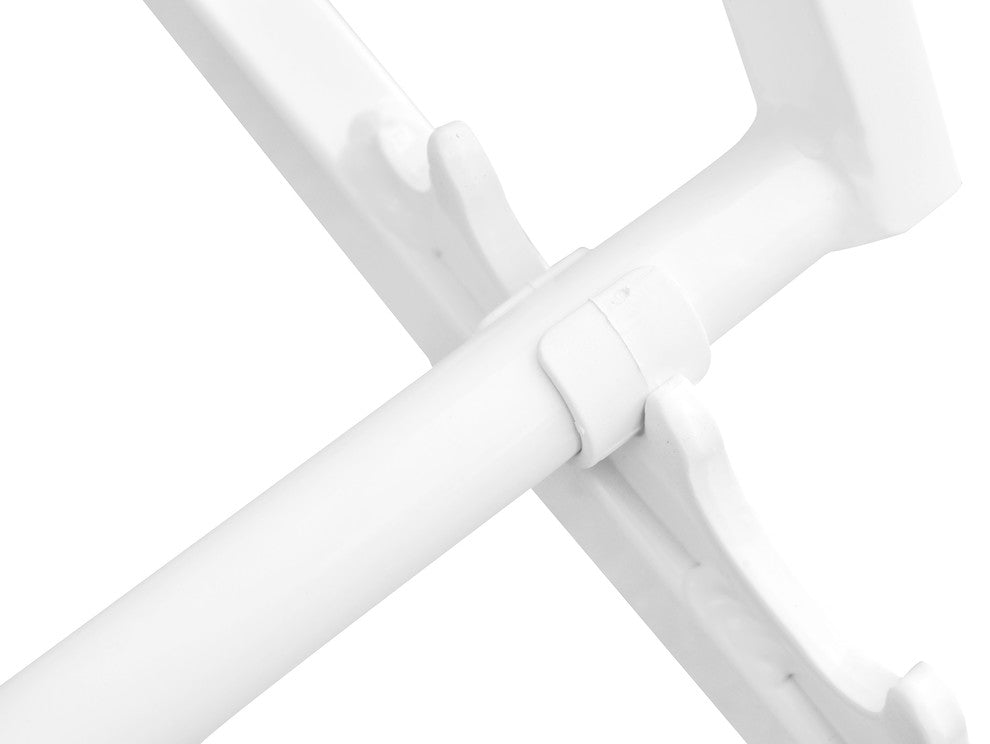 Wave Outdoor Patio Aluminum Deck Chair, White Powder Coated