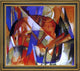 Franz Marc Fabulous Beast II - 20" x 25" Framed Premium Canvas Print