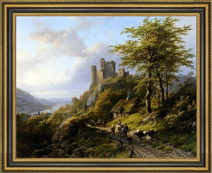 Johann Bernard Klombeck Figures near a Ruin in a Landscape Canvas Print, 16"x20"