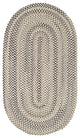 Sherwood Forest Braided Oval Rug, Smoke, 8'x11'
