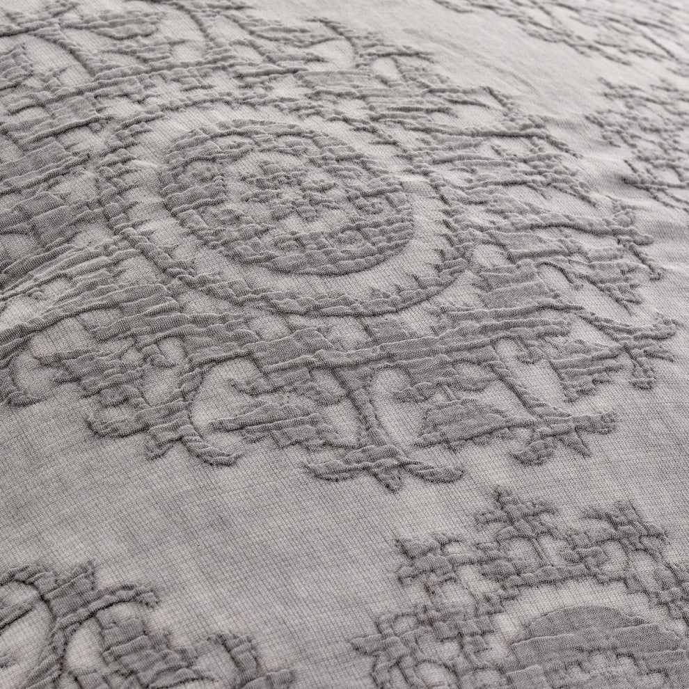 Reagan 7-Piece Queen Duvet Set, Gray