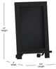 Canterbury Magnetic Chalkboard WithMetal Scrolled Legs, Hang or Countertop Board, Black
