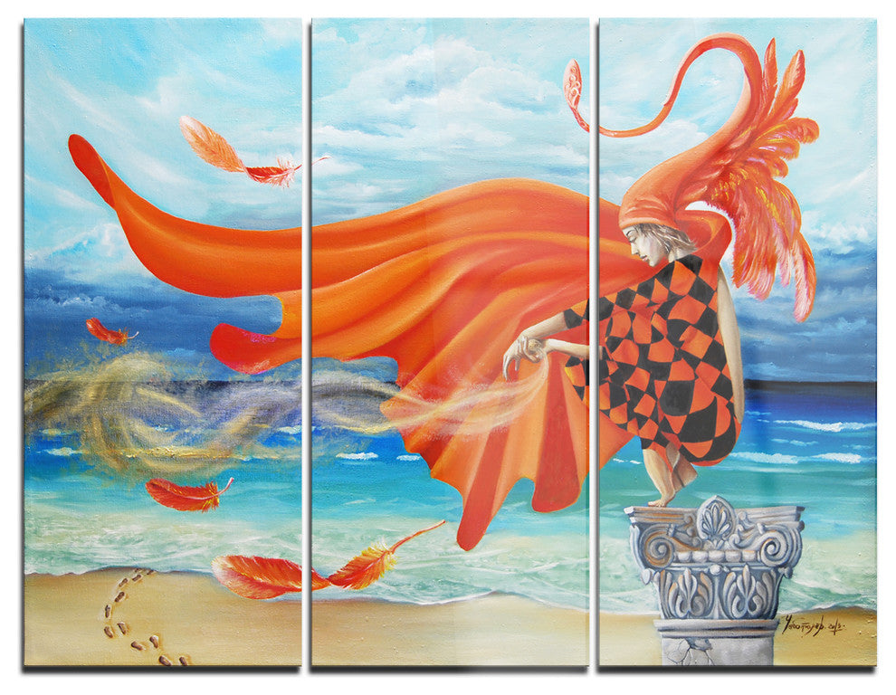 "Wind Blows All" Digital Metal Wall Art, 3 Panels, 36"x28"