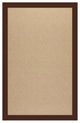 Zoe-Cane Wicker Machine Tufted Rectangle Rug, Brown, 5'x8'