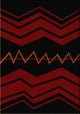 War Path2 Rug, Black, 5'x8', Rectangle