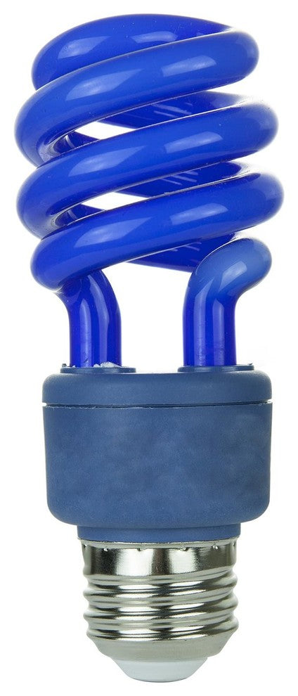 Sunlite Sm13/B 13 Watt T3 Spiral Lamp Medium, E26, Base Blue